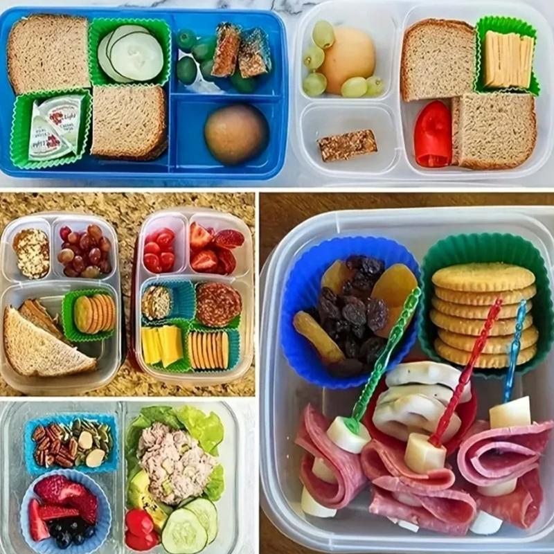 ● 12/24 قطعة من فواصل علب الغد - مراجعة Meal Prep Template وسعره