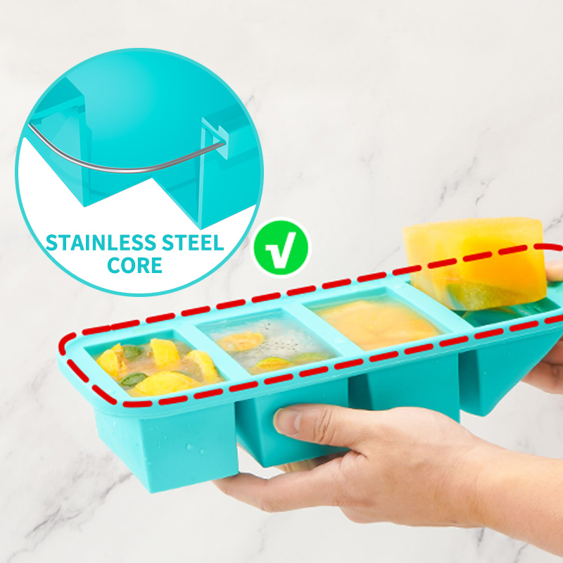 4 قوالب فريزر سيليكون مغطاة -  - مراجعة Meal Prep Template وسعره