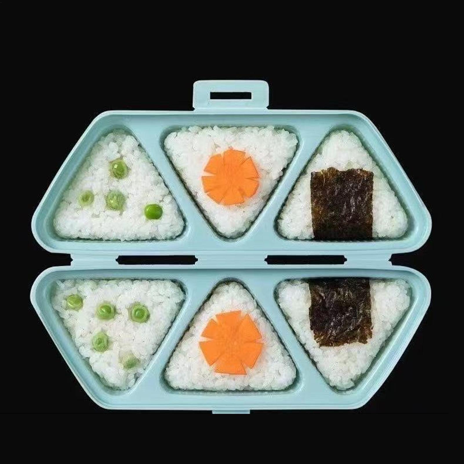 صانع قوالب السوشي 6 تجويف مثلث - مراجعة Meal Prep Onigiri وسعره