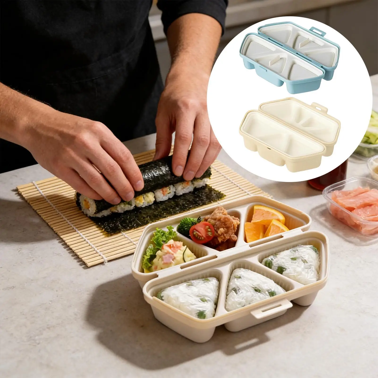قالب صنع السوشي بـ 6 تجاويف، ق - مراجعة Meal Prep Onigiri وسعره